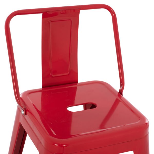 ΣΚΑΜΠΟ ΜΕΣΑΙΟΥ ΥΨΟΥΣ ΜΕΤΑΛΛΙΚΟ MELITA ΣΕ ΚΟΚΚΙΝΟ HM8574.04 42x42x98 cm. - Image 7