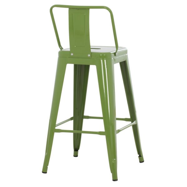 ΣΚΑΜΠΟ ΜΕΣΑΙΟΥ ΥΨΟΥΣ ΜΕΤΑΛΛΙΚΟ MELITA ΣΕ LIGHT OLIVE GREEN HM8574.13 42x42x98 εκ. - Image 5