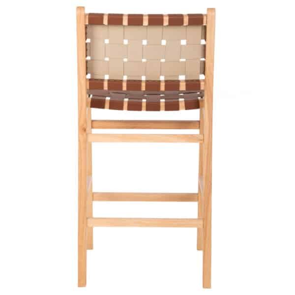 ΣΚΑΜΠΟ ΜΕΣΑΙΟΥ ΥΨΟΥΣ FELIPE TOON ΞΥΛΟ HM9329.01 ΦΥΣΙΚΟ ΚΑΦΕ PU 45x47x94Yεκ. - Image 6