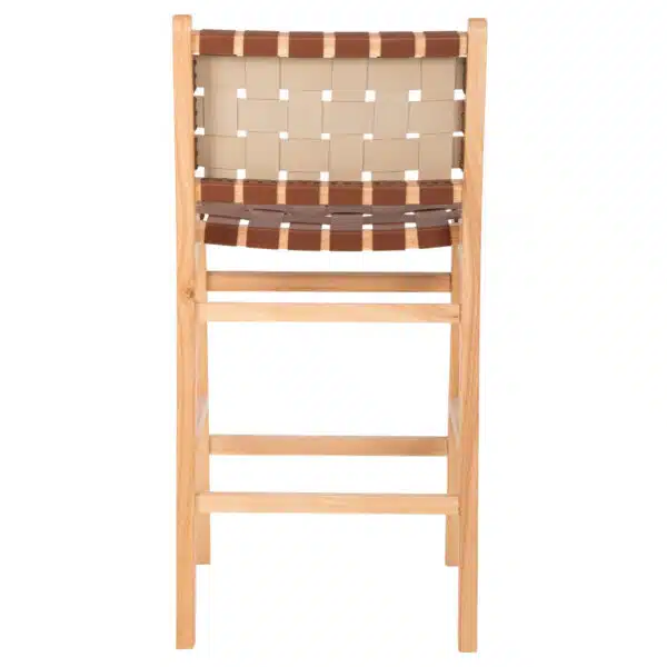 ΣΚΑΜΠΟ ΜΕΣΑΙΟΥ ΥΨΟΥΣ FELIPE TOON ΞΥΛΟ HM9329.01 ΦΥΣΙΚΟ ΚΑΦΕ PU 45x47x94Yεκ. - Image 6