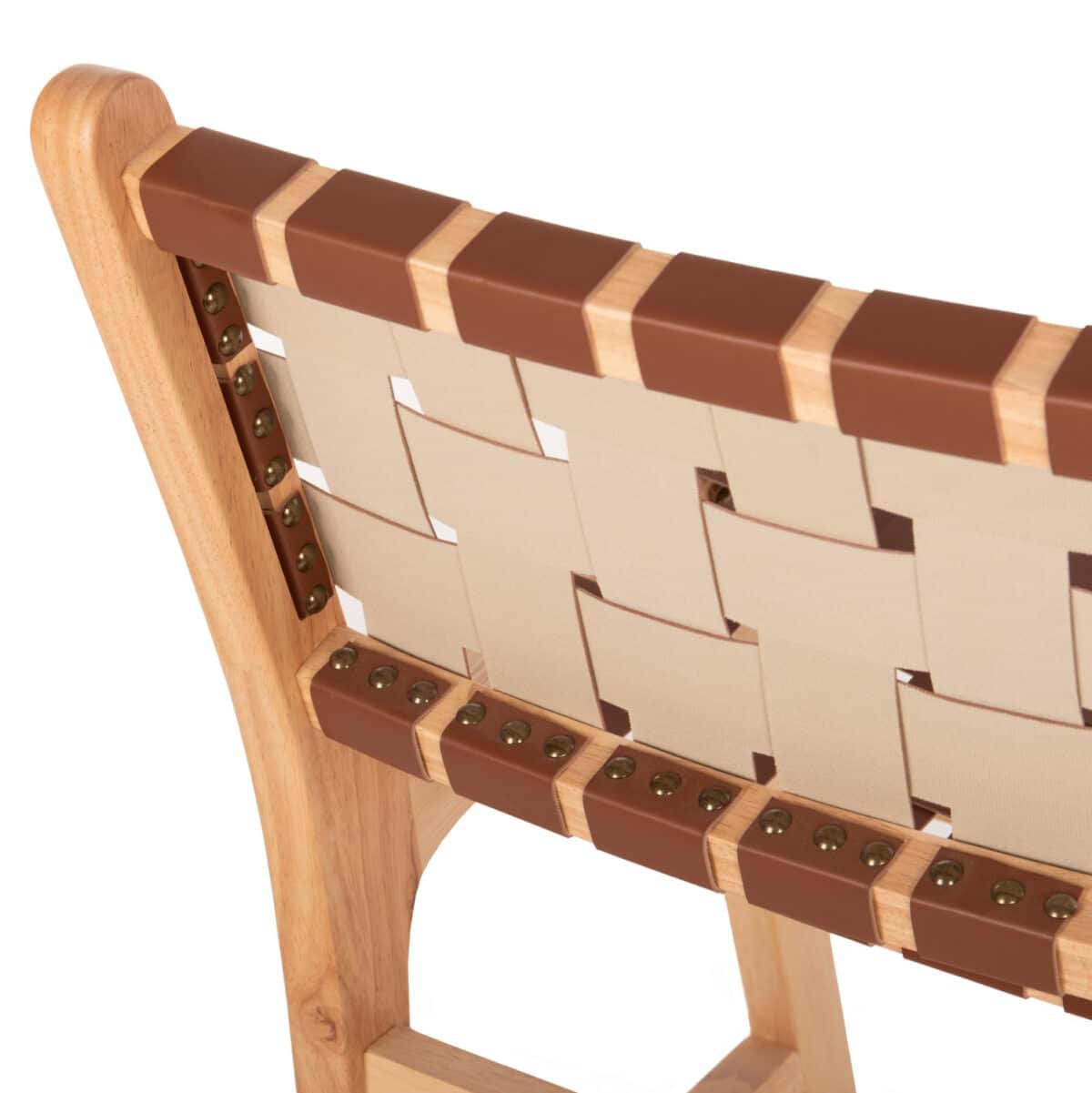 ΣΚΑΜΠΟ ΜΕΣΑΙΟΥ ΥΨΟΥΣ FELIPE TOON ΞΥΛΟ HM9329.01 ΦΥΣΙΚΟ ΚΑΦΕ PU 45x47x94Yεκ. - Image 9