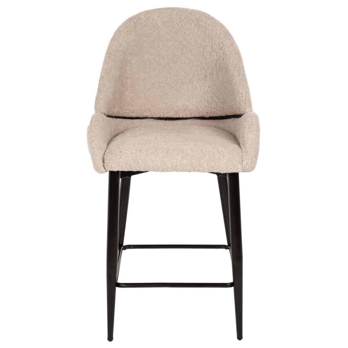 ΣΚΑΜΠΟ ΜΕΣΑΙΟΥ ΥΨΟΥΣ SARKY HM8586.03 ΥΦΑΣΜΑ ΜΠΟΥΚΛΕ ΠΡΑΣΙΝΟ-ΜΕΤΑΛΛΙΚΑ ΠΟΔΙΑ 55x62x105Yεκ. - Image 3