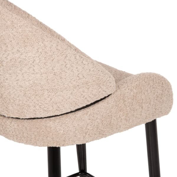 ΣΚΑΜΠΟ ΜΕΣΑΙΟΥ ΥΨΟΥΣ SARKY HM8586.03 ΥΦΑΣΜΑ ΜΠΟΥΚΛΕ ΠΡΑΣΙΝΟ-ΜΕΤΑΛΛΙΚΑ ΠΟΔΙΑ 55x62x105Yεκ. - Image 8