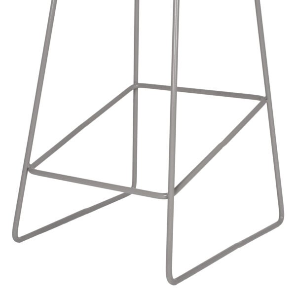 ΣΚΑΜΠΟ ΜΕΤΑΛΛΙΚΟ NAILA HM8450.10 ΜΕ ΚΑΘΙΣΜΑ PP ΓΚΡΙ 47x47x83 εκ. - Image 8