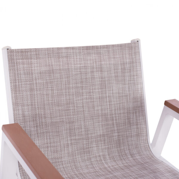 ΣΚΑΜΠΟ ΜΠΑΡ ΑΛΟΥΜΙΝΙΟΥ ΛΕΥΚΟ ΜΕ POLYWOOD 52 x 58 x 108 εκ. HM5790.01 - Image 6