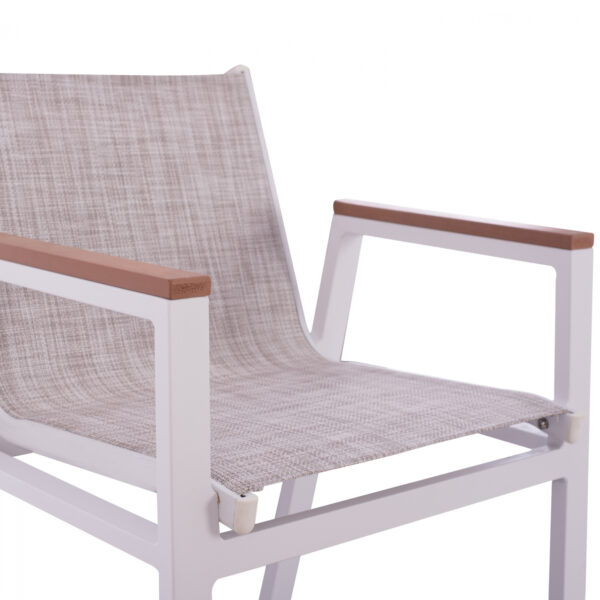 ΣΚΑΜΠΟ ΜΠΑΡ ΑΛΟΥΜΙΝΙΟΥ ΛΕΥΚΟ ΜΕ POLYWOOD 52 x 58 x 108 εκ. HM5790.01 - Image 8