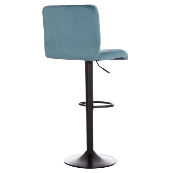 ΣΚΑΜΠΩ ΜΠΑΡ DIANA HM202.18 ΒΕΛΟΥΔΟ ΤΙΡΚΟΥΑΖ & ΜΑΥΡΟ ΜΑΤ ΣΚΕΛΕΤΟ 44x52x109Υεκ - Image 5