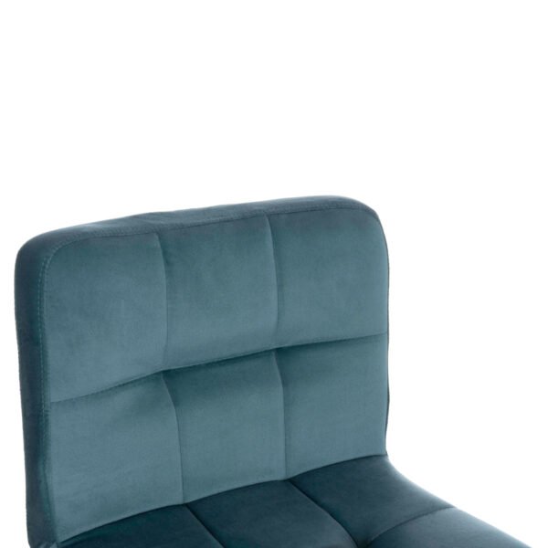 ΣΚΑΜΠΩ ΜΠΑΡ DIANA HM202.18 ΒΕΛΟΥΔΟ ΤΙΡΚΟΥΑΖ & ΜΑΥΡΟ ΜΑΤ ΣΚΕΛΕΤΟ 44x52x109Υεκ - Image 7