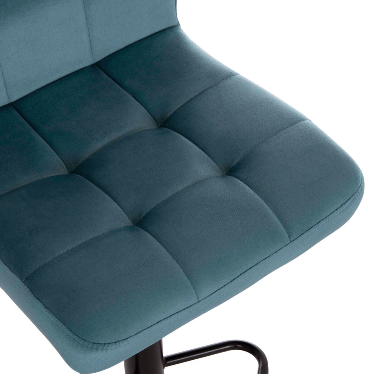 ΣΚΑΜΠΩ ΜΠΑΡ DIANA HM202.18 ΒΕΛΟΥΔΟ ΤΙΡΚΟΥΑΖ & ΜΑΥΡΟ ΜΑΤ ΣΚΕΛΕΤΟ 44x52x109Υεκ - Image 8