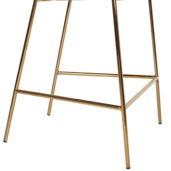 ΣΚΑΜΠΟ ΜΠΑΡ HM8734.04 ΒΕΛΟΥΔΟ ΜΑΥΡΟ THEODORE ΧΡΥΣΟ ΜΕΤΑΛΛΙΚΟ ΣΚΕΛΕΤΟ 60x55x100Υεκ. - Image 8