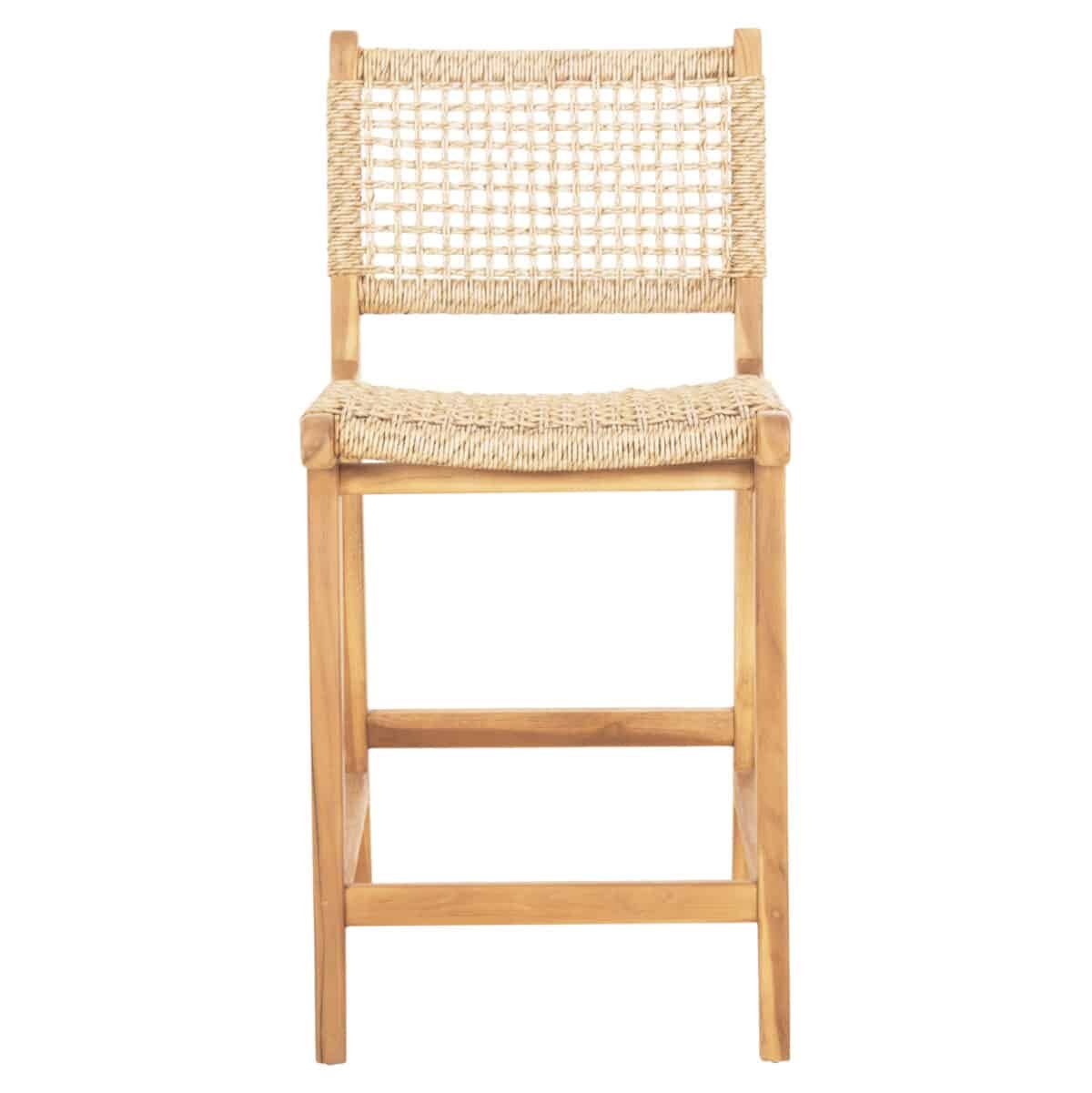 ΣΚΑΜΠΟ ΜΠΑΡ ΜΕ ΠΛΑΤΗ NESHA HM9381.11 ΞΥΛΟ ΤΕΑΚ & ΣΧΟΙΝΙ VIRO VIRO 46x53x96εκ. - Image 3