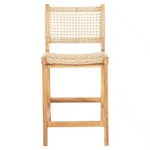 ΣΚΑΜΠΟ ΜΠΑΡ ΜΕ ΠΛΑΤΗ NESHA HM9381.11 ΞΥΛΟ ΤΕΑΚ & ΣΧΟΙΝΙ VIRO VIRO 46x53x96εκ. - Image 3