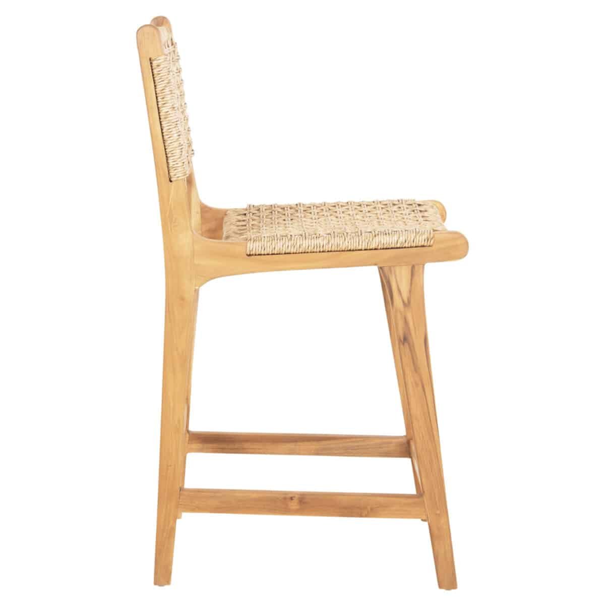 ΣΚΑΜΠΟ ΜΠΑΡ ΜΕ ΠΛΑΤΗ NESHA HM9381.11 ΞΥΛΟ ΤΕΑΚ & ΣΧΟΙΝΙ VIRO VIRO 46x53x96εκ. - Image 4