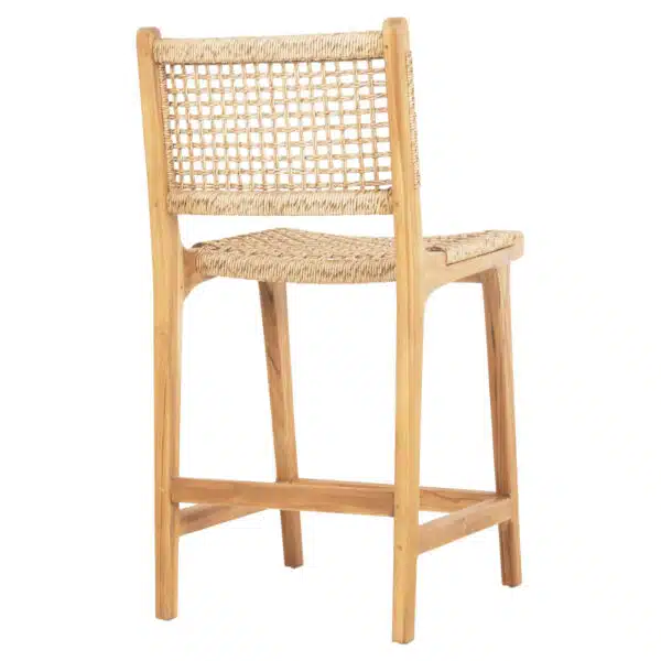 ΣΚΑΜΠΟ ΜΠΑΡ ΜΕ ΠΛΑΤΗ NESHA HM9381.11 ΞΥΛΟ ΤΕΑΚ & ΣΧΟΙΝΙ VIRO VIRO 46x53x96εκ. - Image 5