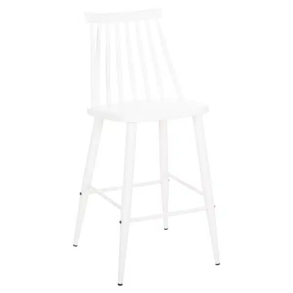 ΣΚΑΜΠΟ ΜΠΑΡ ΜΕΣΑΙΟΥ ΥΨΟΥΣ VANESSA HM9300.11 ΠΟΛΥΠΡΟΠΥΛΕΝΙΟ & ΜΕΤΑΛΛΟ-ΛΕΥΚΟ 45