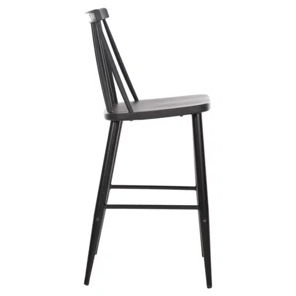 ΣΚΑΜΠΟ ΜΠΑΡ ΜΕΣΑΙΟΥ ΥΨΟΥΣ VANESSA HM9300.12 ΠΟΛΥΠΡΟΠΥΛΕΝΙΟ & ΜΕΤΑΛΛΟ-ΜΑΥΡΟ 45,5x46x97Υ εκ. - Image 4