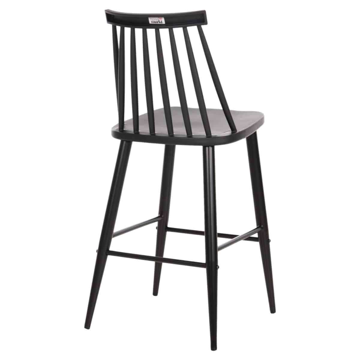 ΣΚΑΜΠΟ ΜΠΑΡ ΜΕΣΑΙΟΥ ΥΨΟΥΣ VANESSA HM9300.12 ΠΟΛΥΠΡΟΠΥΛΕΝΙΟ & ΜΕΤΑΛΛΟ-ΜΑΥΡΟ 45,5x46x97Υ εκ. - Image 5