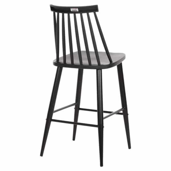 ΣΚΑΜΠΟ ΜΠΑΡ ΜΕΣΑΙΟΥ ΥΨΟΥΣ VANESSA HM9300.12 ΠΟΛΥΠΡΟΠΥΛΕΝΙΟ & ΜΕΤΑΛΛΟ-ΜΑΥΡΟ 45,5x46x97Υ εκ. - Image 5