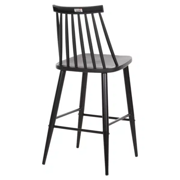 ΣΚΑΜΠΟ ΜΠΑΡ ΜΕΣΑΙΟΥ ΥΨΟΥΣ VANESSA HM9300.12 ΠΟΛΥΠΡΟΠΥΛΕΝΙΟ & ΜΕΤΑΛΛΟ-ΜΑΥΡΟ 45,5x46x97Υ εκ. - Image 5