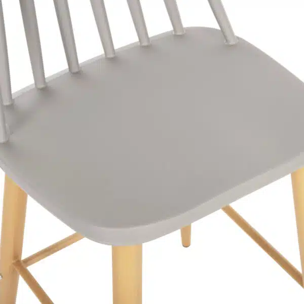 ΣΚΑΜΠΟ ΜΠΑΡ ΜΕΣ.ΥΨΟΥΣ VANESSA HM9300.10 ΠΟΛΥΠΡΟΠ. ΓΚΡΙ & ΜΕΤΑΛΛΟ ΦΥΣΙΚΟ 45x48x96Υεκ. - Image 8