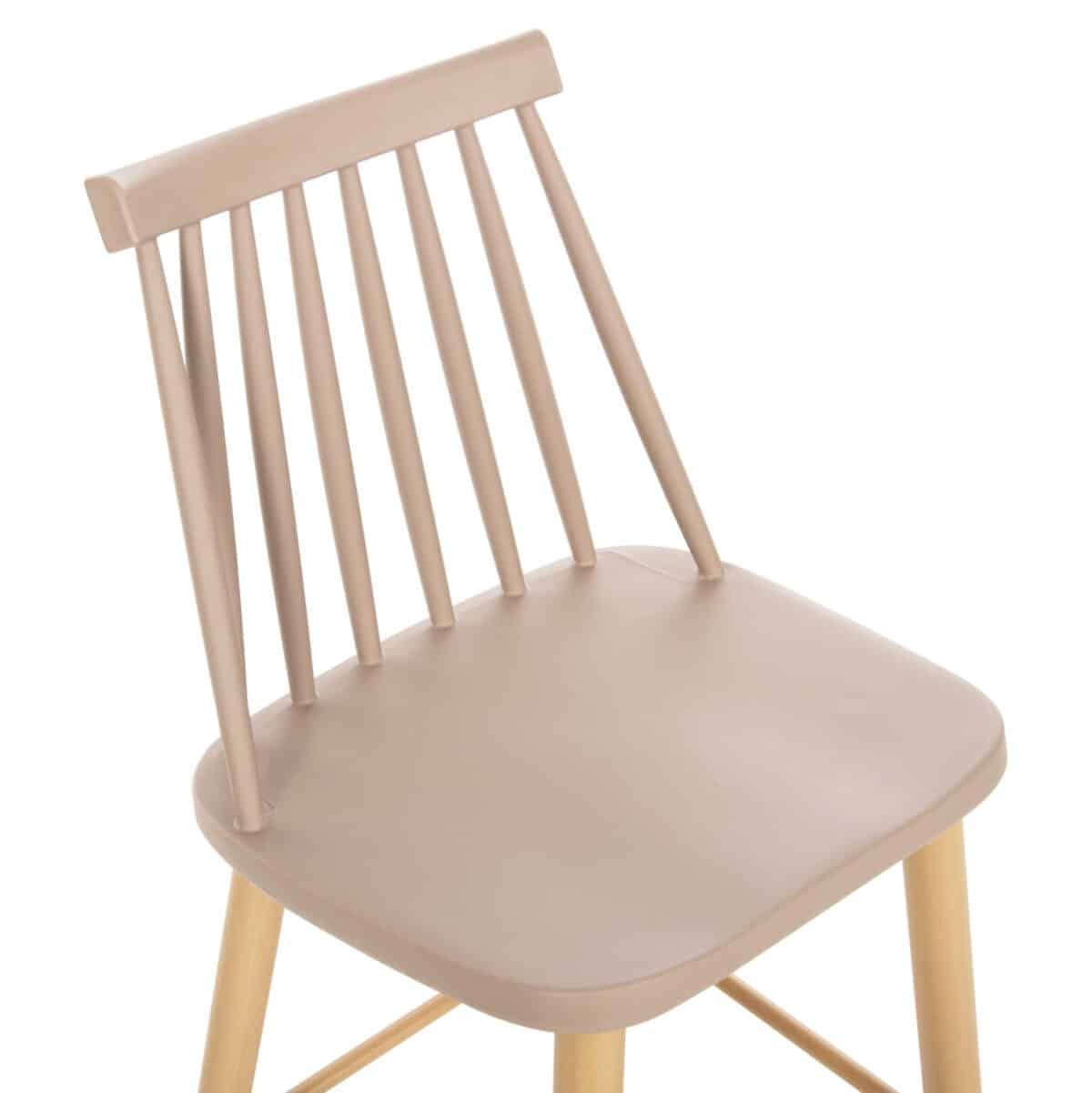 ΣΚΑΜΠΟ ΜΠΑΡ ΜΕΣ.ΥΨΟΥΣ VANESSA HM9300.25 ΚΑΠΟΥΤΣΙΝΟ PP & ΠΟΔΙΑ ΟΨΗ ΞΥΛΟΥ 45,5x46x97Υεκ - Image 7