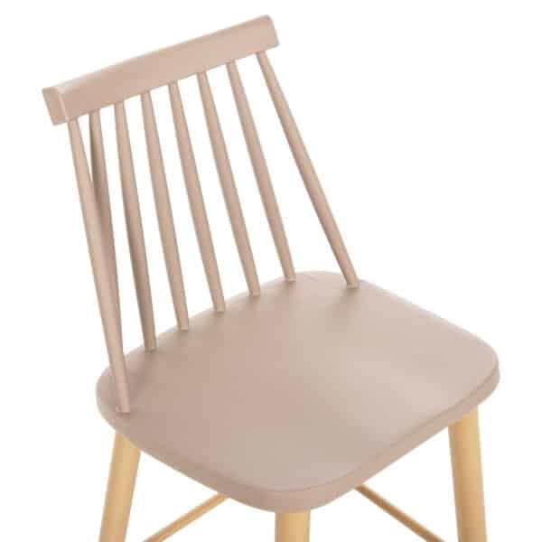 ΣΚΑΜΠΟ ΜΠΑΡ ΜΕΣ.ΥΨΟΥΣ VANESSA HM9300.25 ΚΑΠΟΥΤΣΙΝΟ PP & ΠΟΔΙΑ ΟΨΗ ΞΥΛΟΥ 45,5x46x97Υεκ - Image 7