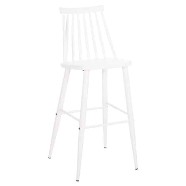 ΣΚΑΜΠΟ ΜΠΑΡ ΨΗΛΟ VANESSA HM8459.11 ΛΕΥΚΟ PP & ΛΕΥΚΑ ΜΕΤΑΛ.ΠΟΔΙΑ 47x48