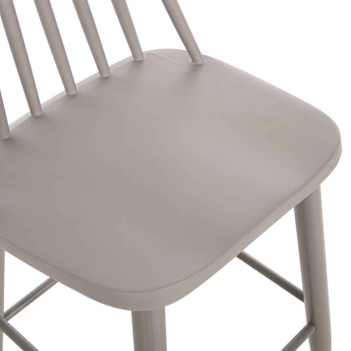 ΣΚΑΜΠΟ ΜΠΑΡ ΨΗΛΟ VANESSA HM8459.20 ΓΚΡΙ PP & ΓΚΡΙ ΜΕΤΑΛ.ΠΟΔΙΑ 47x48,5x107Υεκ. - Image 8