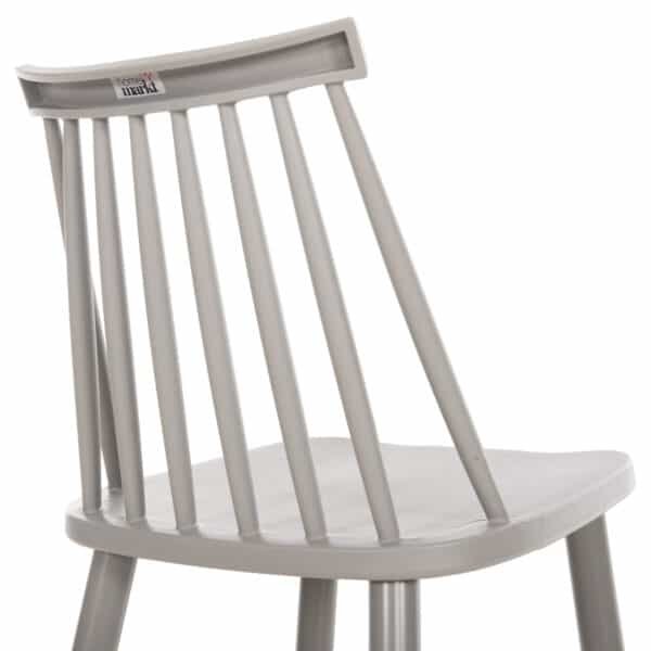 ΣΚΑΜΠΟ ΜΠΑΡ ΨΗΛΟ VANESSA HM8459.20 ΓΚΡΙ PP & ΓΚΡΙ ΜΕΤΑΛ.ΠΟΔΙΑ 47x48,5x107Υεκ. - Image 9