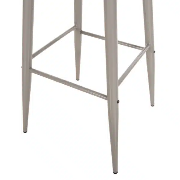 ΣΚΑΜΠΟ ΜΠΑΡ ΨΗΛΟ VANESSA HM8459.20 ΓΚΡΙ PP & ΓΚΡΙ ΜΕΤΑΛ.ΠΟΔΙΑ 47x48,5x107Υεκ. - Image 10