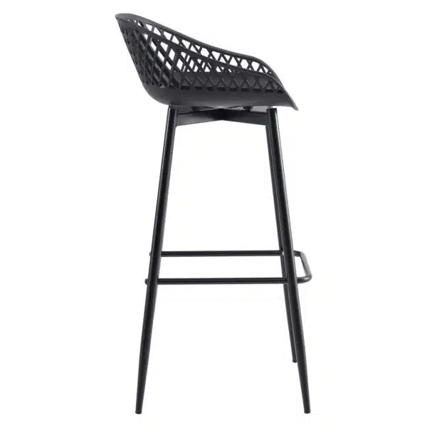 ΣΚΑΜΠΟ ΠΟΛΥΠΡΟΠΥΛΕΝΙΟΥ ΜΑΥΡΟ ΜΕ ΜΕΤΑΛΛΙΚΑ ΠΟΔΙΑ HM8686.12 45x45x97Υ εκ. - Image 4