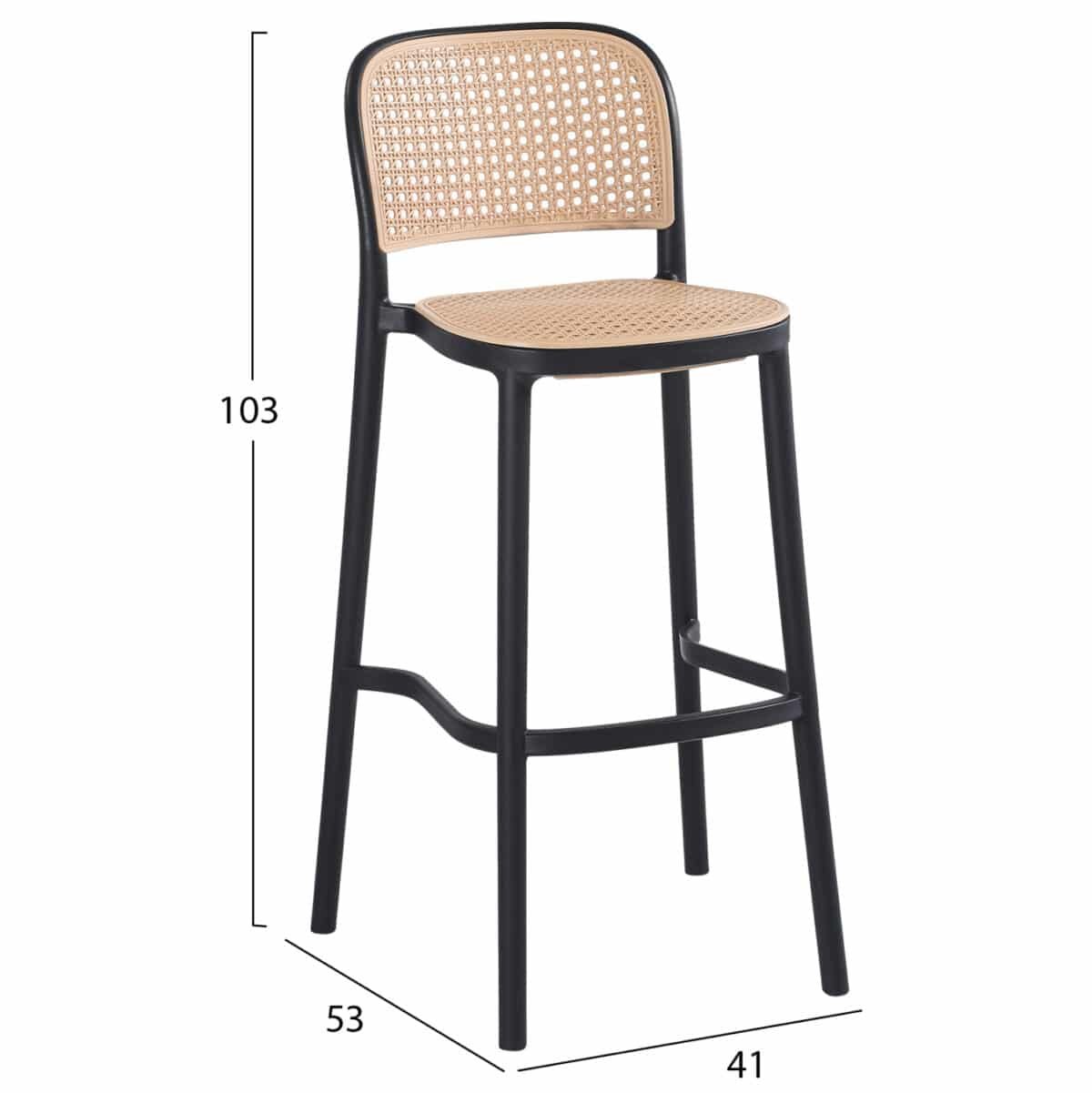 ΣΚΑΜΠΟ ΠΟΛΥΠΡΟΠΥΛΕΝΙΟΥ ΜΑΥΡΟ ΜΠΕΖ HM5939.02 41x53x103Υ εκ. - Image 2