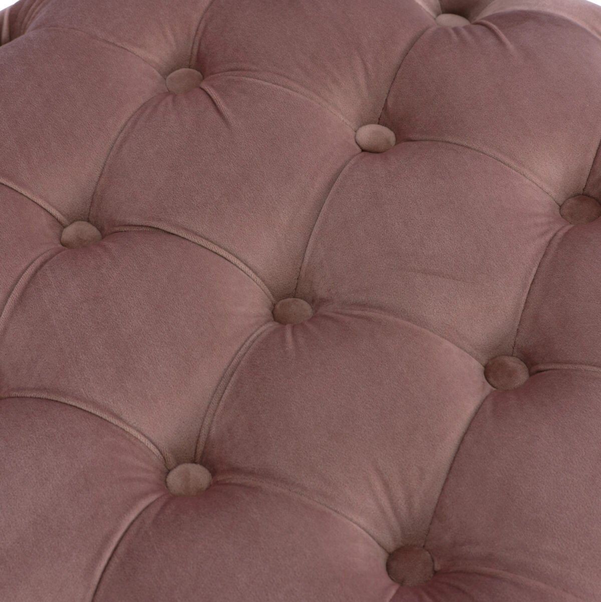 ΣΚΑΜΠΟ KASSIE  ΣΑΠΙΟ ΜΗΛΟ ΒΕΛΟΥΔΟ ΤΥΠΟΥ CHESTERFIELD HM8406.02 Φ60x43Υ εκ. - Image 5