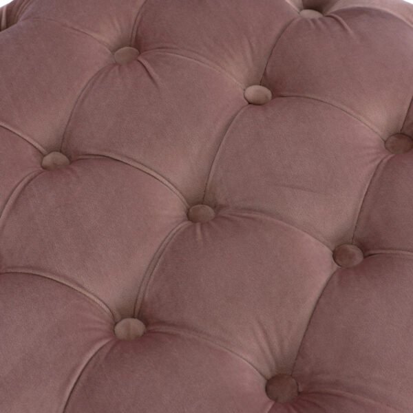 ΣΚΑΜΠΟ KASSIE  ΣΑΠΙΟ ΜΗΛΟ ΒΕΛΟΥΔΟ ΤΥΠΟΥ CHESTERFIELD HM8406.02 Φ60x43Υ εκ. - Image 5