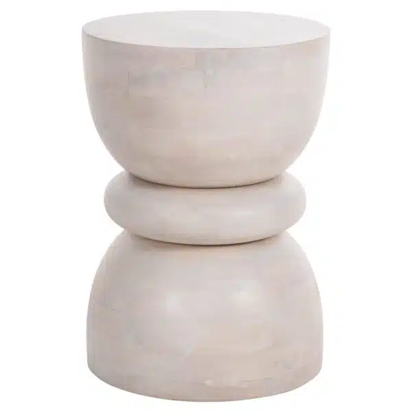 ΣΚΑΜΠΟ ΣΤΡΟΓΓΥΛΟ COIL HM9703 ΜΑΣΙΦ MANGO ΣΕ ΛΕΥΚΟ ΧΡΩΜΑ Φ35x51Υ εκ.