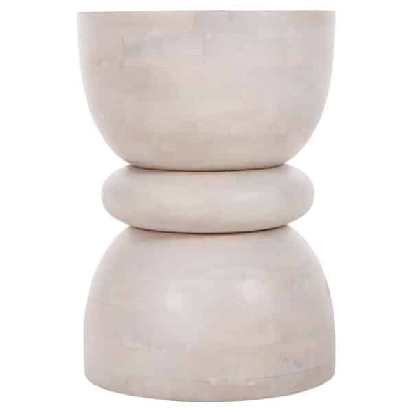 ΣΚΑΜΠΟ ΣΤΡΟΓΓΥΛΟ COIL HM9703 ΜΑΣΙΦ MANGO ΣΕ ΛΕΥΚΟ ΧΡΩΜΑ Φ35x51Υ εκ. - Image 3