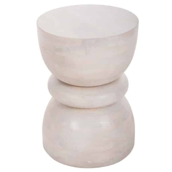 ΣΚΑΜΠΟ ΣΤΡΟΓΓΥΛΟ COIL HM9703 ΜΑΣΙΦ MANGO ΣΕ ΛΕΥΚΟ ΧΡΩΜΑ Φ35x51Υ εκ. - Image 4