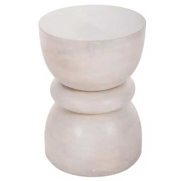 ΣΚΑΜΠΟ ΣΤΡΟΓΓΥΛΟ COIL HM9703 ΜΑΣΙΦ MANGO ΣΕ ΛΕΥΚΟ ΧΡΩΜΑ Φ35x51Υ εκ. - Image 4