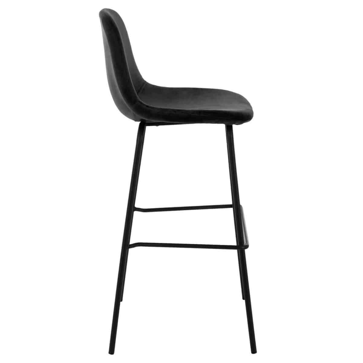 ΣΚΑΜΠΟ VINCENT ΒΕΛΟΥΔΟ ΜΑΥΡΟ ΜΕΤΑΛΛΙΚΟ ΣΚΕΛΕΤΟ HM8579.14 56,5Χ47Χ106 εκ. - Image 4