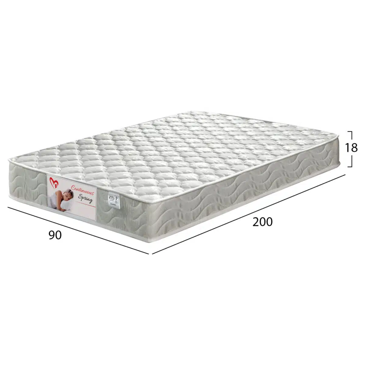 ΣΤΡΩΜΑ CONTINUOUS SPRING HM327.10 90X200 ΜΟΝΗΣ ΟΨΗΣ HOMEMARKT - Image 2