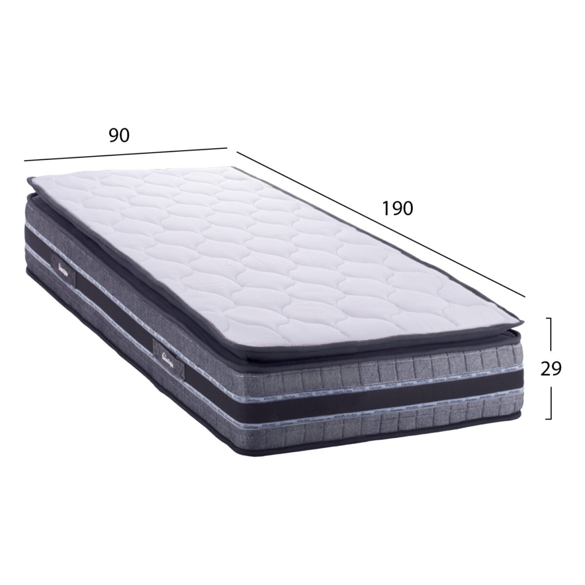 ΣΤΡΩΜΑ DREAMTOPIA FRANKLIN HM657.90 BONNELL SPRING ΜΕ ΑΝΩΣΤΡΩΜΑ 90x190x29Y εκ. - Image 2