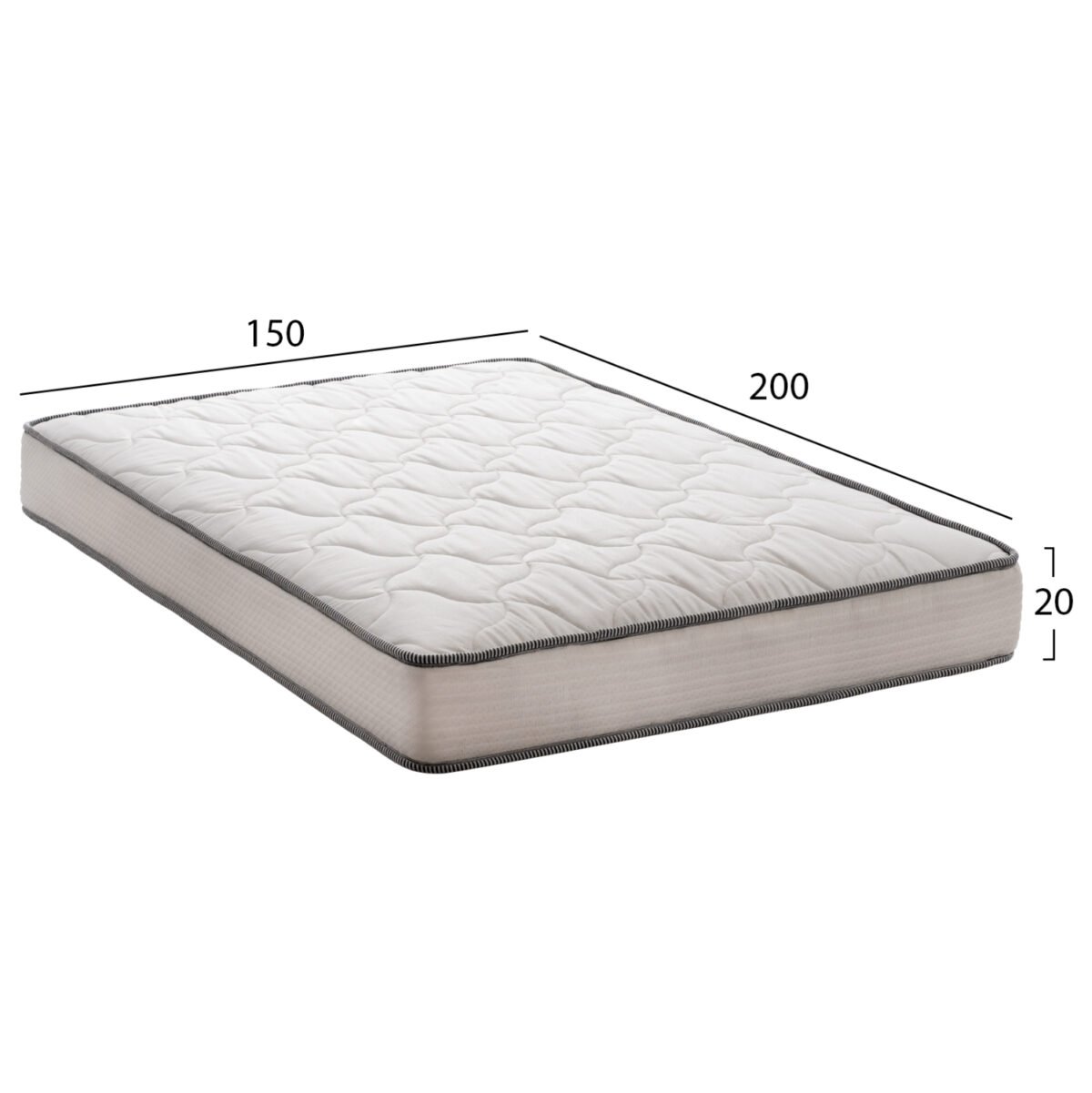 ΣΤΡΩΜΑ DREAMTOPIA ΣΕΙΡΑ ATLAS HM654.150 BONNELL SPRING 150x200x20Y εκ. - Image 2