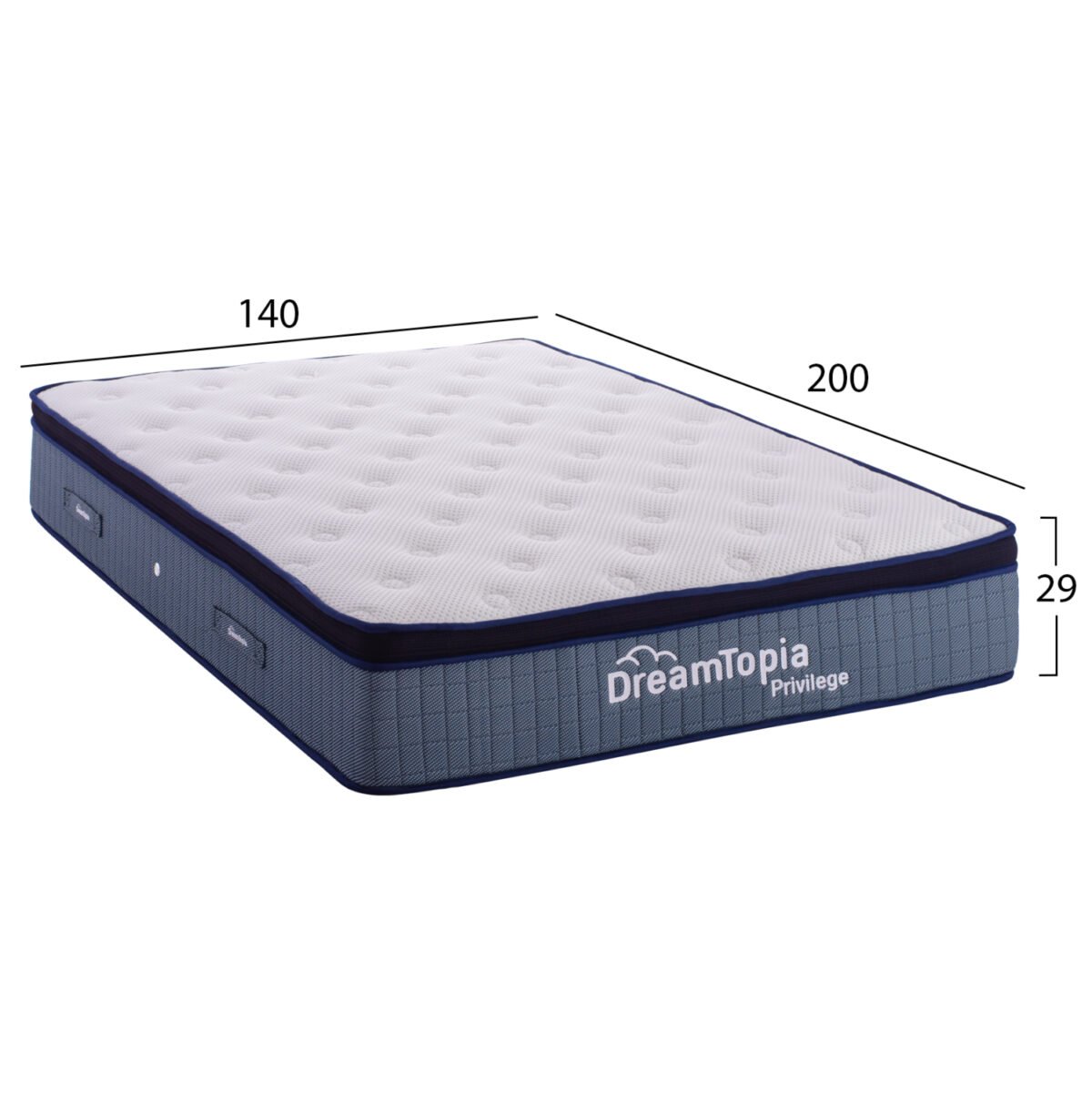 σειρά PRIVILEGE HM660.140 POCKET SPRING ΜΕ ΑΝΩΣΤΡΩΜΑ 140X200x29Υεκ.