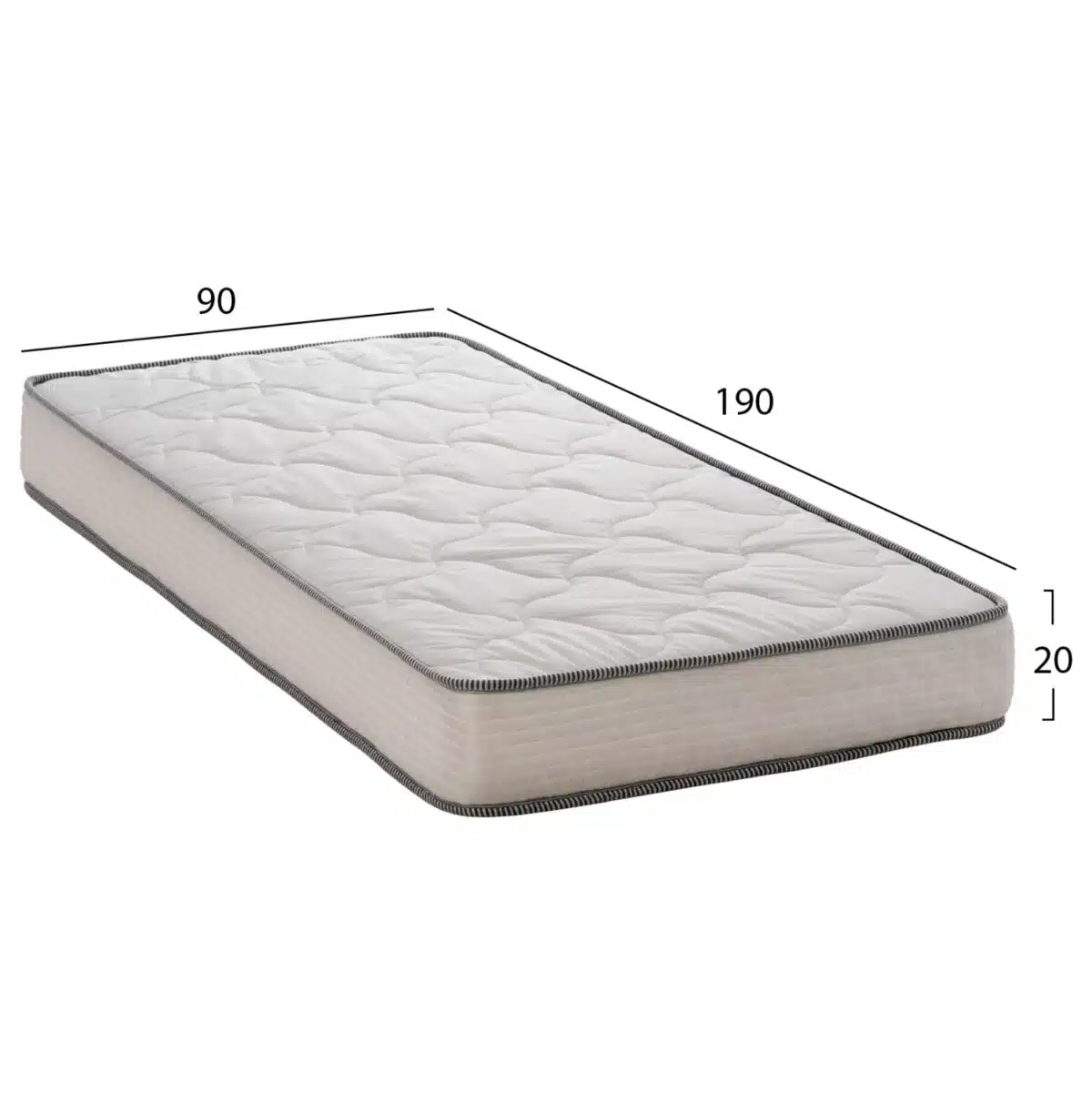 ΣΤΡΩΜΑ DREAMTOPIA ΣΕΙΡΑ RELIEF HM653.90 BONNELL SPRING 90x190x20Y εκ. - Image 2