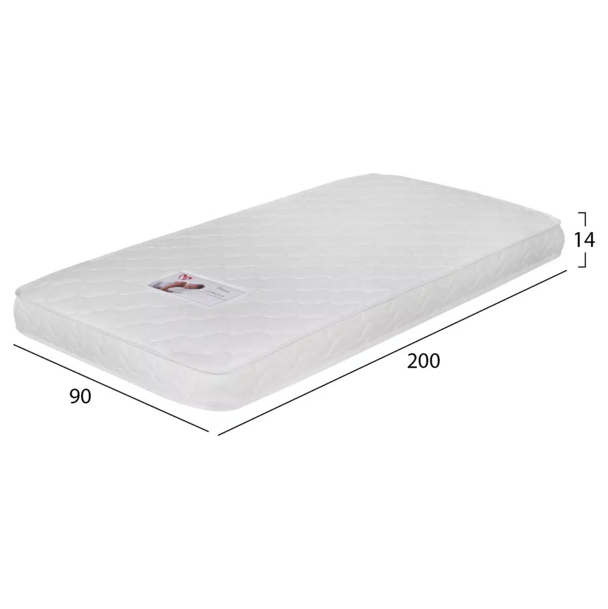 ΣΤΡΩΜΑ ΜΕ FOAM ΧΩΡΙΣ ΕΛΑΤΗΡΙΑ JORDY 90X200x15Y-- HM374.10  (ROLL PACKING) ΛΕΥΚΟ - Image 2