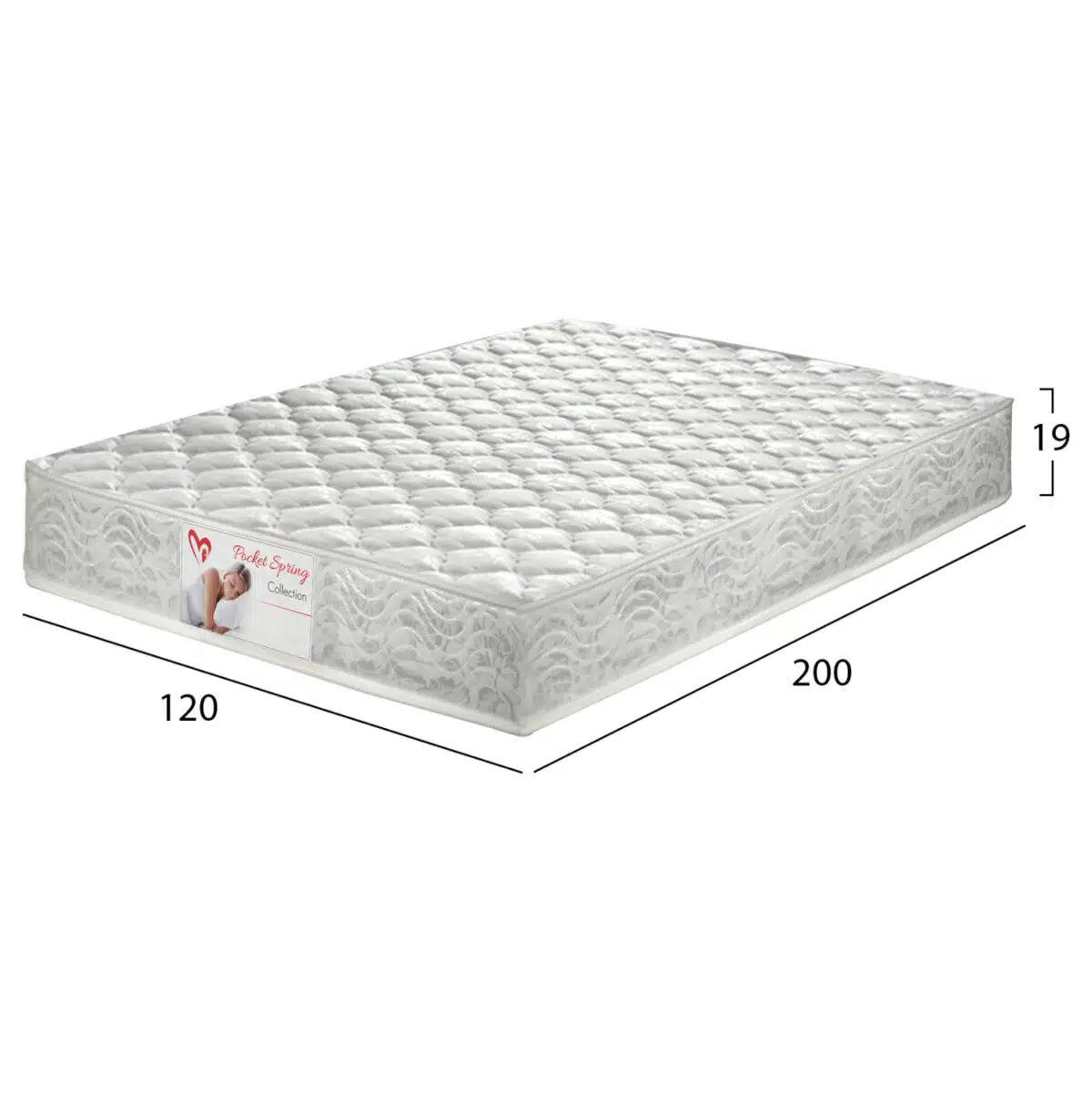 ΣΤΡΩΜΑ POCKET SPRING 120x200 ΔΙΠΛΗΣ ΟΨΗΣ HM309.08 HOMEMARKT - Image 2