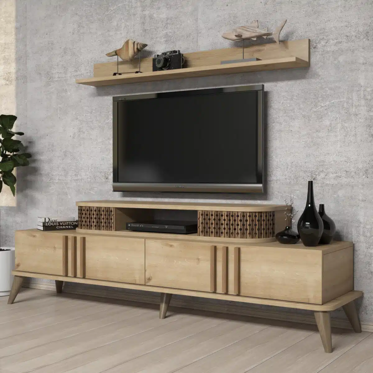 ΣΥΝΘΕΣΗ ΣΑΛΟΝΙΟΥ 2 ΤΜΧ ΦΥΣΙΚΟ OAK HM11848.01 - Image 5