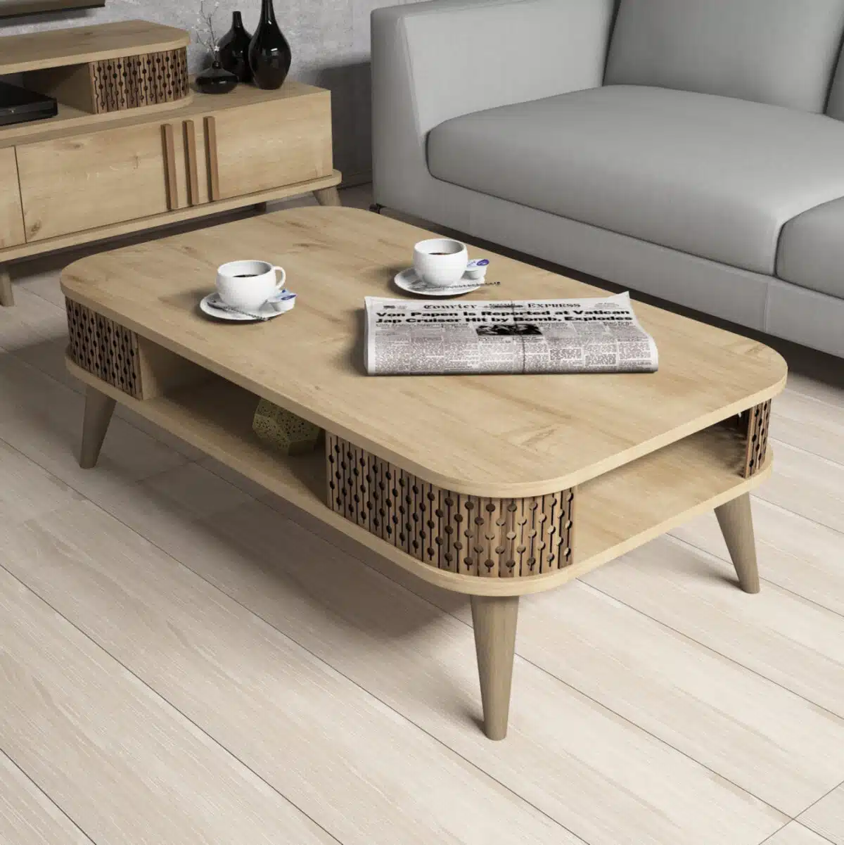 ΣΥΝΘΕΣΗ ΣΑΛΟΝΙΟΥ 2 ΤΜΧ ΦΥΣΙΚΟ OAK HM11848.01 - Image 7