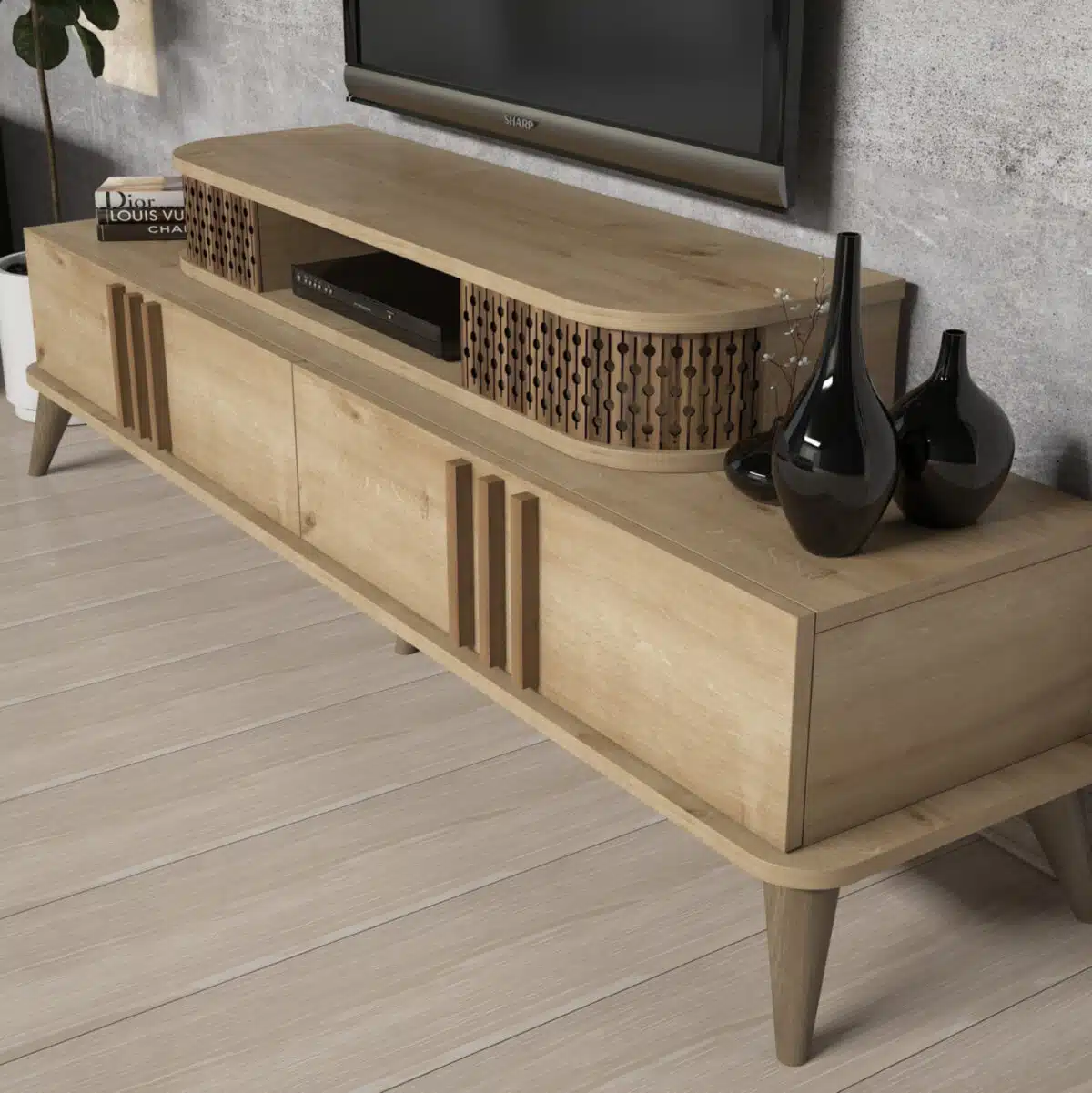 ΣΥΝΘΕΣΗ ΣΑΛΟΝΙΟΥ 2 ΤΜΧ ΦΥΣΙΚΟ OAK HM11848.01 - Image 8