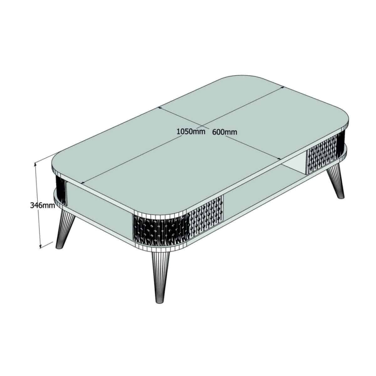 ΣΥΝΘΕΣΗ ΣΑΛΟΝΙΟΥ 2 ΤΜΧ ΛΕΥΚΟ & ΚΑΡΥΔΙ HM11848.03 - Image 4